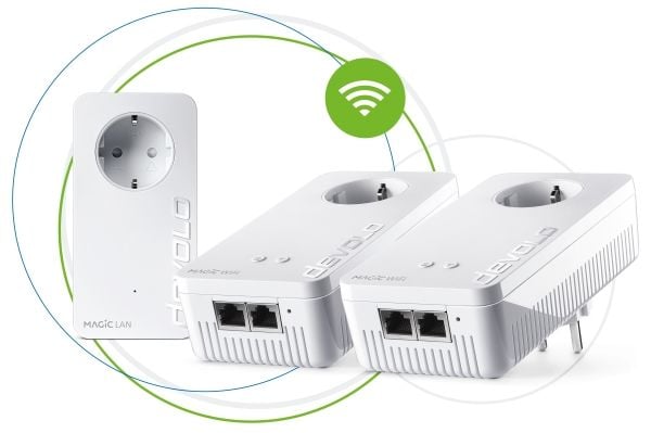 Devolo MAGIC 2 WiFi next Multiroom Kit, 2400 Mbit/s, IEEE 802.2x, IEEE 802.3ab, IEEE 802.3az, IEEE 802.3u, Gigabit Ethernet, 10,100,1000 Mbit/s, Wi...
