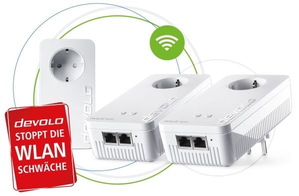 Devolo MAGIC 2 WiFi next Multiroom Kit, 2400 Mbit/s, IEEE 802.2x, IEEE 802.3ab, IEEE 802.3az, IEEE 802.3u, Gigabit Ethernet, 10,100,1000 Mbit/s, Wi...