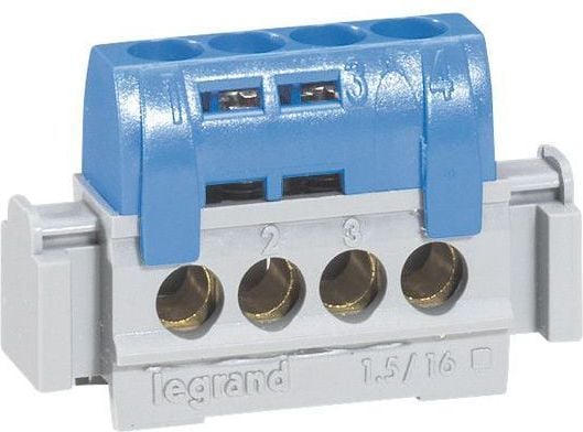 Legrand N-4 liitinlohko IP2x 1,5-16 mm2 sininen 004840 004840