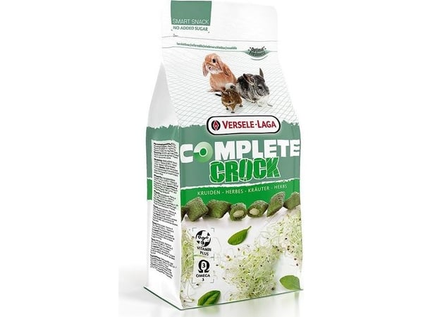 Versele-Laga Crock Herbs, Matbit, 50 g, Kanin, Omega-3, Vitamin A, Vitamin C, Vitamin D3, Vitamin E, Veske