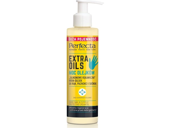 PERFECTA_Extra Oils silikoninen käsivoide-öljy kynsille ja kynsinauhoille 195ml