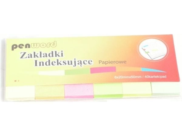 Polsirhurt indeksmerker ZI-05 papir 6x40 20mm x 50mm