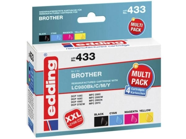 Edding EDD-433, 14 ml, 9 ml, 4 kpl, Monipakkaus