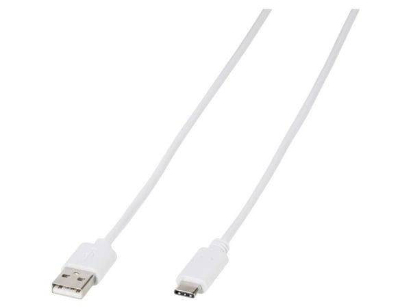 Vivanco PBW CC UC 10, 1 m, USB A, USB C, USB 2.0, Valkoinen