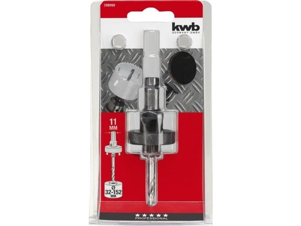 kwb 598900, Drill, Høyrehåndsrotasjon, 3,2 cm, 152 mm, Metall, Tre, Høy-Hastighets Stål (HHS)