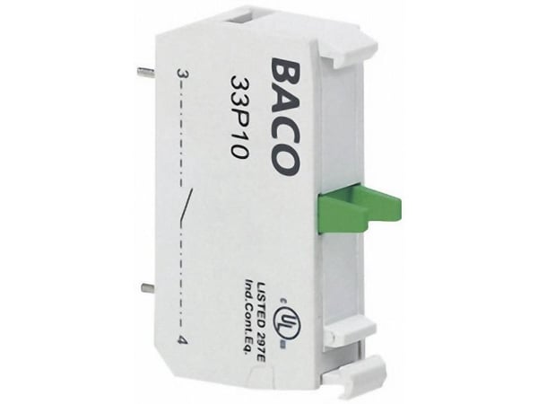 BACO BA33P10 Kosketuselementti 1 x sluttekontakt Avainpää 600 V 1 kpl
