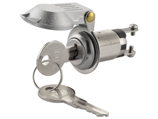 TRU COMPONENTS 1587792 TC-K3-16A2-06 Avainkytkin 12 V/DC, 24 V/DC 10 A 1 x Off/On 1 x 90° 1 kpl