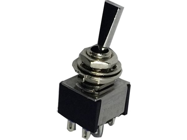 TRU COMPONENTS 1587784 TC-TA202F1 Vaihtokytkin 250 V/AC 3 A 2 x On/On Klikkaava 1 kpl