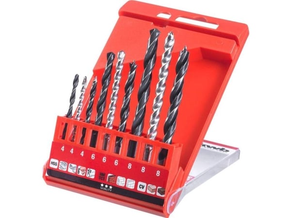 kwb 420400, Drill, Drill bit set, Plast, Profil, Blad metall, Tre, Høy-Hastighets Stål (HHS), 4, 6, 8 mm, 4, 6, 8 mm