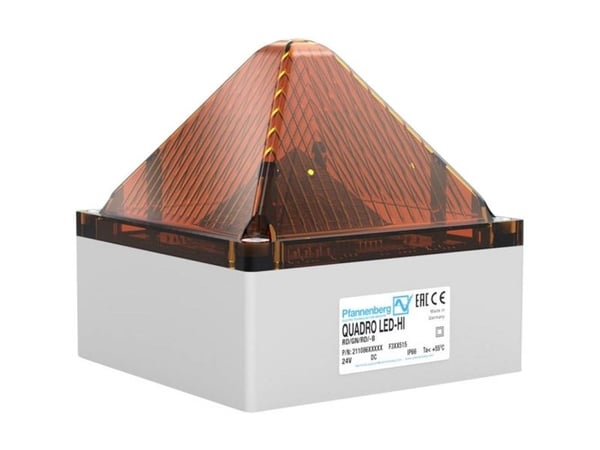 Pfannenberg Signalpære QUADRO LED HI DC AM 21108634000 Oranssi Oranssi Blitzlys, Blinklys, Konstant lys 24 V/DC