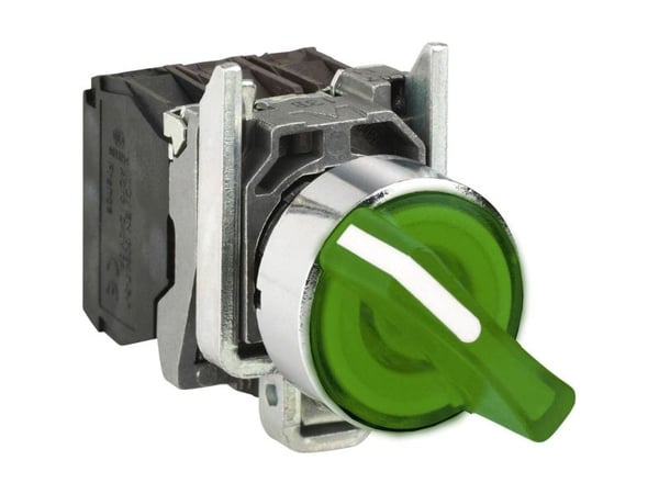 Schneider Electric XB4, Vihreä, IP66, IK06, 109 g, 34 mm, 53 mm