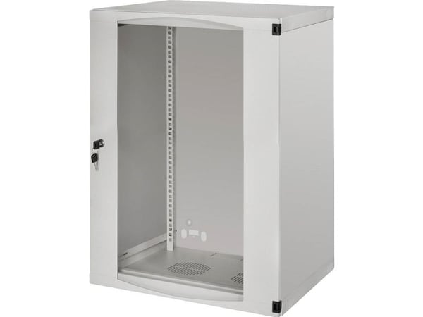 LogiLink W15F64G, Seinään asennettava laitekehikko, 50 kg, 25 kg, Harmaa