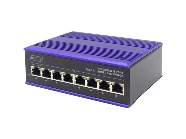 Digitus DN-650108, Hallitsematon, L2, Fast Ethernet (10/100), Täysin kaksipuolinen, Seinäkiinnitteinen