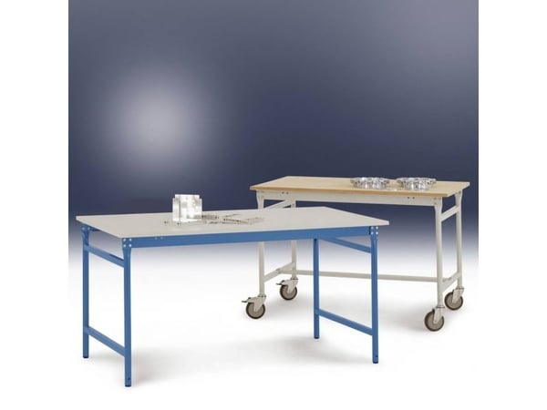 Manuflex BB3009.7035 arbeidsbord gråhvit (RAL 7035)