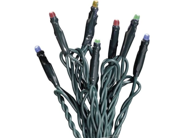Hellum 521856, Kjede, Grønn, 6 timer, 100 ampuller, LED, Multi, Varm hvit