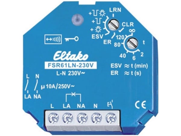 Eltako FSR61LN-230V Radiotoimilaite uppoasennettuna Kytkentäteho (max.) 2000 W Kantama max. (vapaassa kentässä) 30 m (30200331)