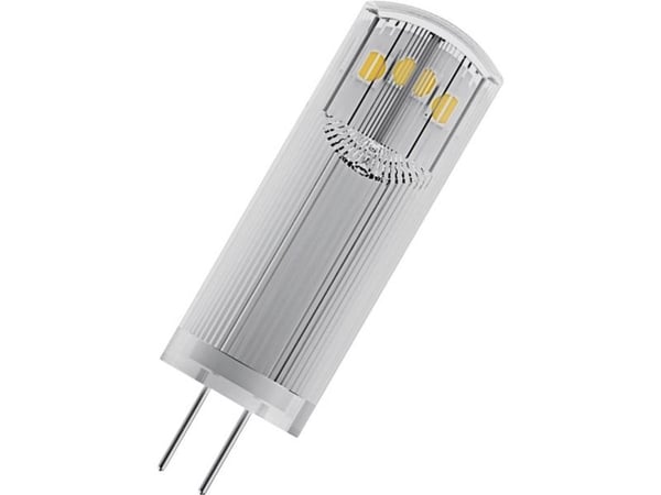 OSRAM BASE PIN - LED-lyspære - form: T14 - klar finish - G4 - 1.8 W (ekvivalent 20 W) - klasse F - varmt hvitt lys - 2700 K
