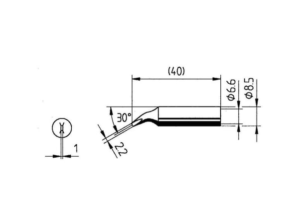 Ersa 0842JD loddetipp meisel-/mejselprofil, rett - innhold 1 stk
