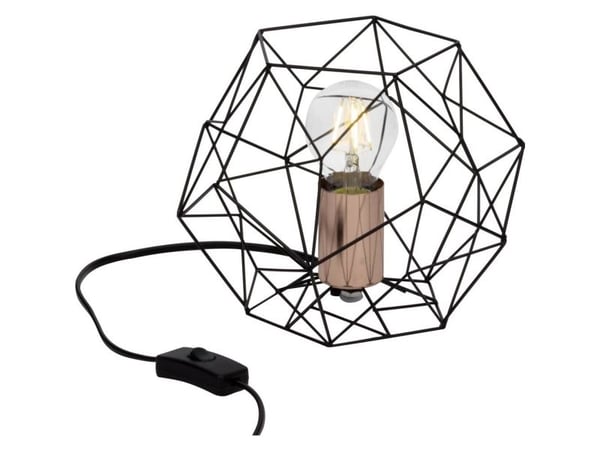 Brilliant Synergy 93593/76 LED-bordslampa (RGB) E27 60 W svart, koppar