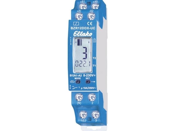 Eltako 22001430, Daglig tidtaker, Blå, Analog, IP20, 12 V, 50 Hz