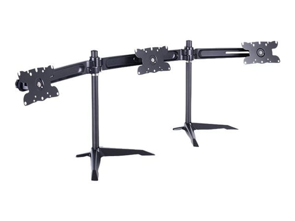 Multibrackets M VESA Desktopmount Triple Stand - Monteringssats (arm för montering av tre skärmar) - för 3 LCD-bildskärmar - plast, aluminium, stål...
