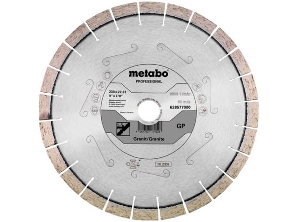 Metabo 628577000, Granitt, 23 cm, 2,22 cm, 6600 RPM, Metabo, 1 stykker