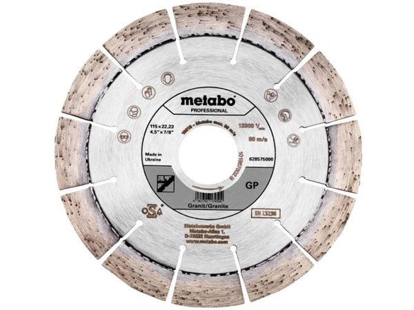 Metabo 628575000, Kutteskive, Granitt, Metabo, 11,5 cm, 1,2 cm, Grå