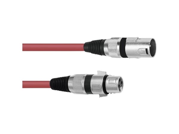 Omnitronic 30220899, XLR (3-pin), Hankjønn, XLR (3-pin), Hunkjønn, 1 m, Rød
