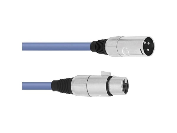 Omnitronic 3022010L, XLR (3-pin), Hankjønn, XLR (3-pin), Hunkjønn, 3 m, Blå
