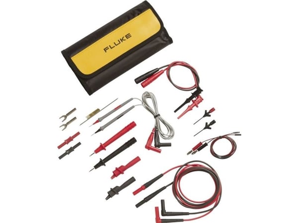 Fluke TLK287, Testausjohdin, -anturi ja klipsisarja, Musta, Harmaa, Oranssi, Punainen