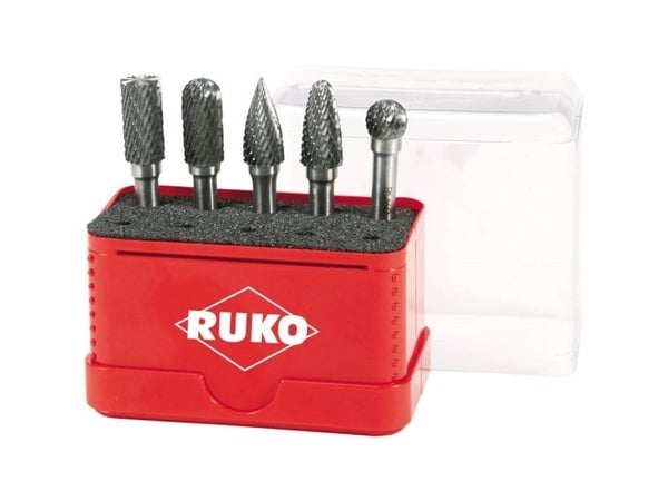 RUKO 116004 fresestift hardmetall 10 mm skaftdiameter 6 mm 5 deler