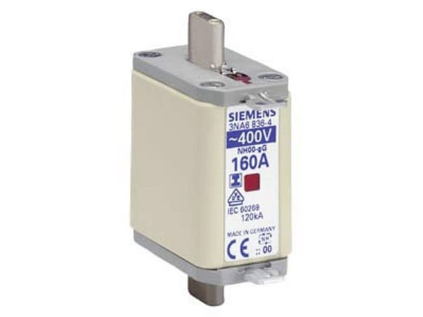 Siemens 3NA68364 säkringsinsats säkringsstorlek = 0 160 A 400 V 3 st