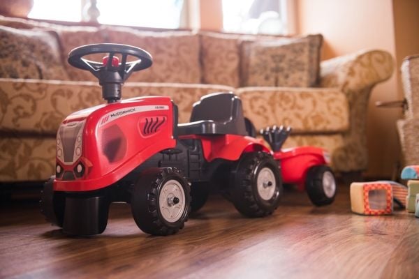 Falk 220C, 1 år, 6 hjul, Plast, Stål, Rød, Sort