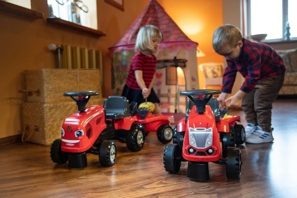 Falk 220C, 1 år, 6 hjul, Plast, Stål, Rød, Sort