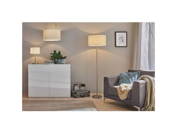 Paulmann 709.23, Krem, Metallisk, Stoff, Metall, Soverom, Spise rom, Stue, Hvit, II, E14