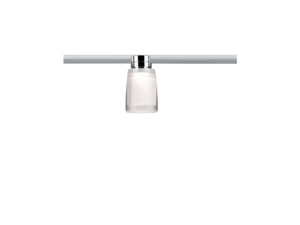 Paulmann 955.01, Spotlight på skinne, 1 ampuller, LED, 2700 K, 400 lm, Kromfarget, Gjennomsiktig, Hvit