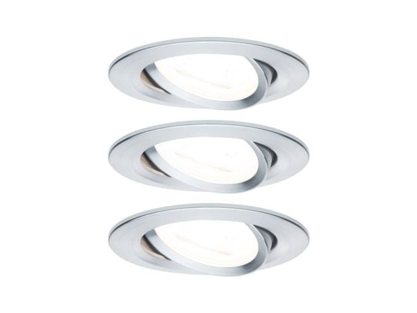 Paulmann 934.33, Indbygget lysplade, GU10, 3 pære(r ), LED, 2700 K, Aluminium