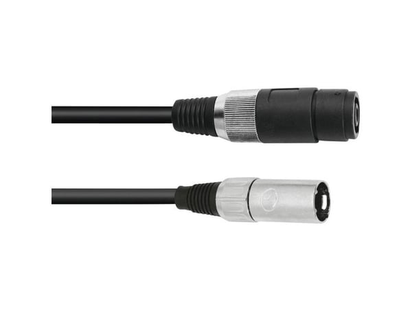 Omnitronic 30225590, Speakon, Hunkjønn, XLR (3-pin), Hankjønn, 1 m, Svart