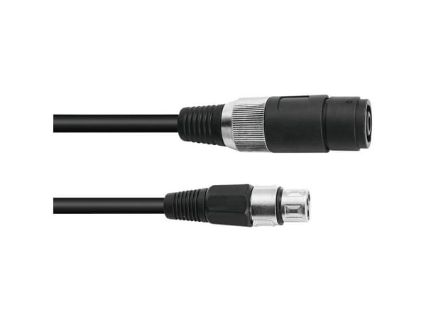 Omnitronic 30225600, Hankjønn, XLR (3-pin), Hankjønn, 1 m, Svart