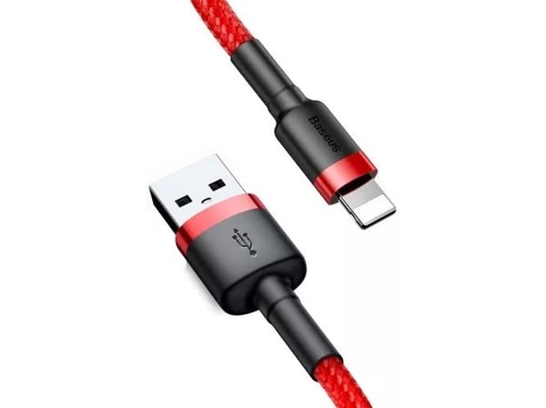 Baseus CALKLF-R09, 3 m, USB A, Lightning, Hanstik, Hanstik, Rød