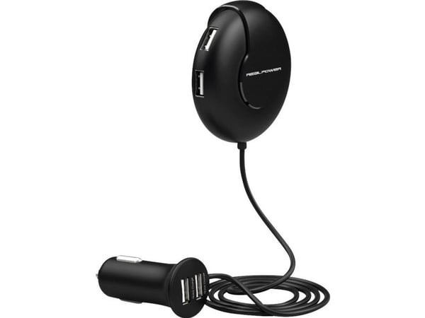 RealPower 195446 195446 USB-laturi Auto Lähtövirta max. 2400 mA 6 x USB