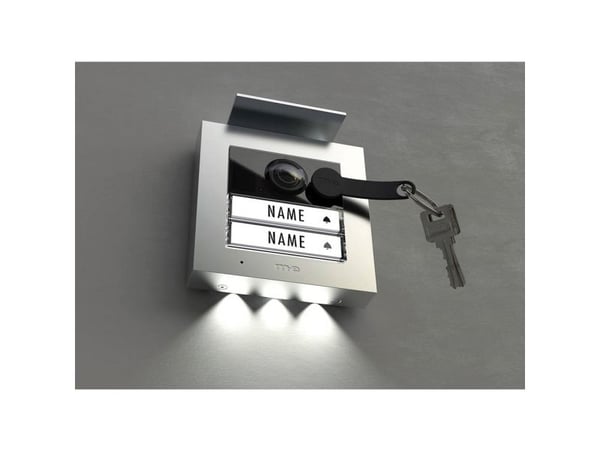 m-e modern-electronics VDV-2020 A video dørtelefon kablet RFID utendørsenhet antrasitt (41267)