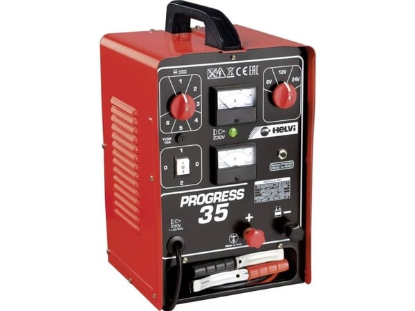 Helvi 77202 bilbatterilader verkstedlader 6 V/12 V/24 V 38 A