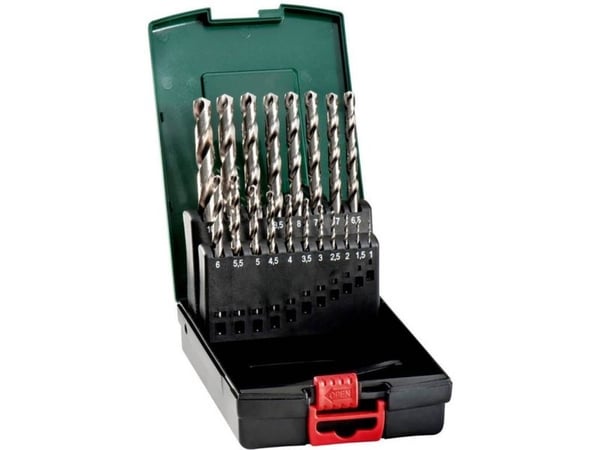 Metabo 627097000 metallspiralbor-set med 19 deler 1–8,5 mm