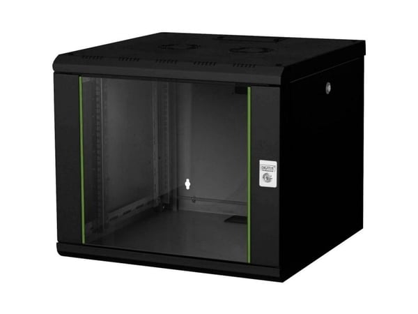 DIGITUS Professional Unique DN-19 09U-6/6-SW - Rack skap - veggmonterbar - svart, RAL 9005 - 9U - 19"