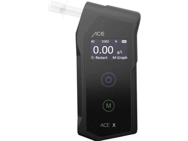 ACE X alkoholtester Svart 0.0 til 5 ‰ inkl. display