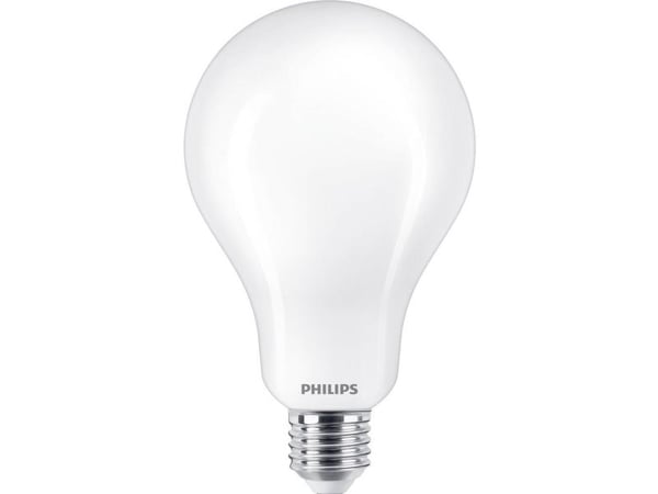 Philips - LED-filamentlyspære - form: A95 - mattslipt finish - E27 - 23 W (ekvivalent 200 W) - klasse D - varmt hvitt lys - 2700 K