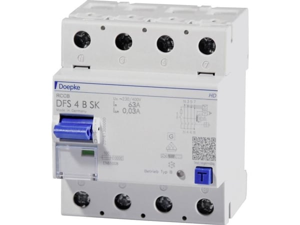 Doepke 09144998HD RCD herkkä 4-napainen 63 A 0,03 A 230 V, 400 V (09144998HD)
