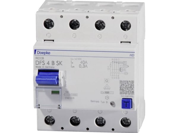 Doepke 09136998HD RCD-katkaisija 4-napainen 40 A 0,3 A 230 V, 400 V (09136998HD)