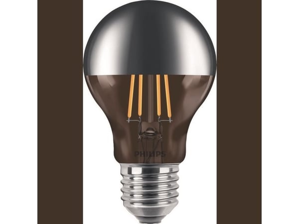 Philips Deco - LED-filamentlyspære - form: A60 - E27 - 7.2 W (ekvivalent 50 W) - klasse A+ - varmt hvitt lys - 2700 K - kronespeil